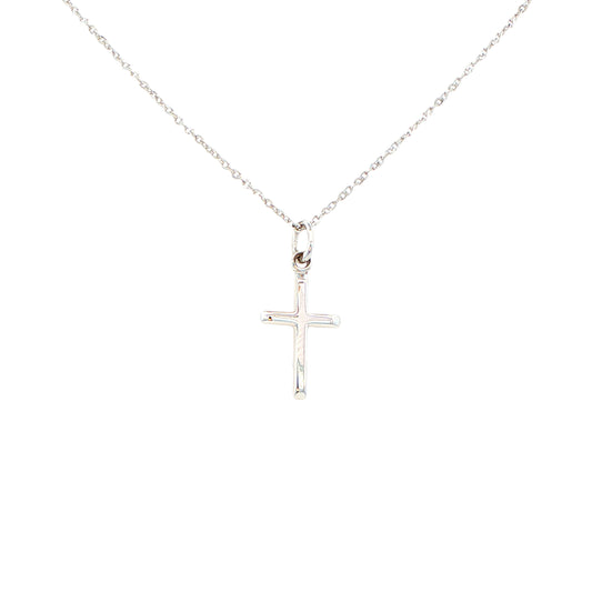 White Gold Cross Pendant Gardiner Brothers