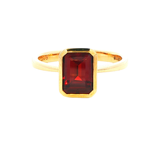 Octagonal Shaped Garnet Ring Gardiner Brothers