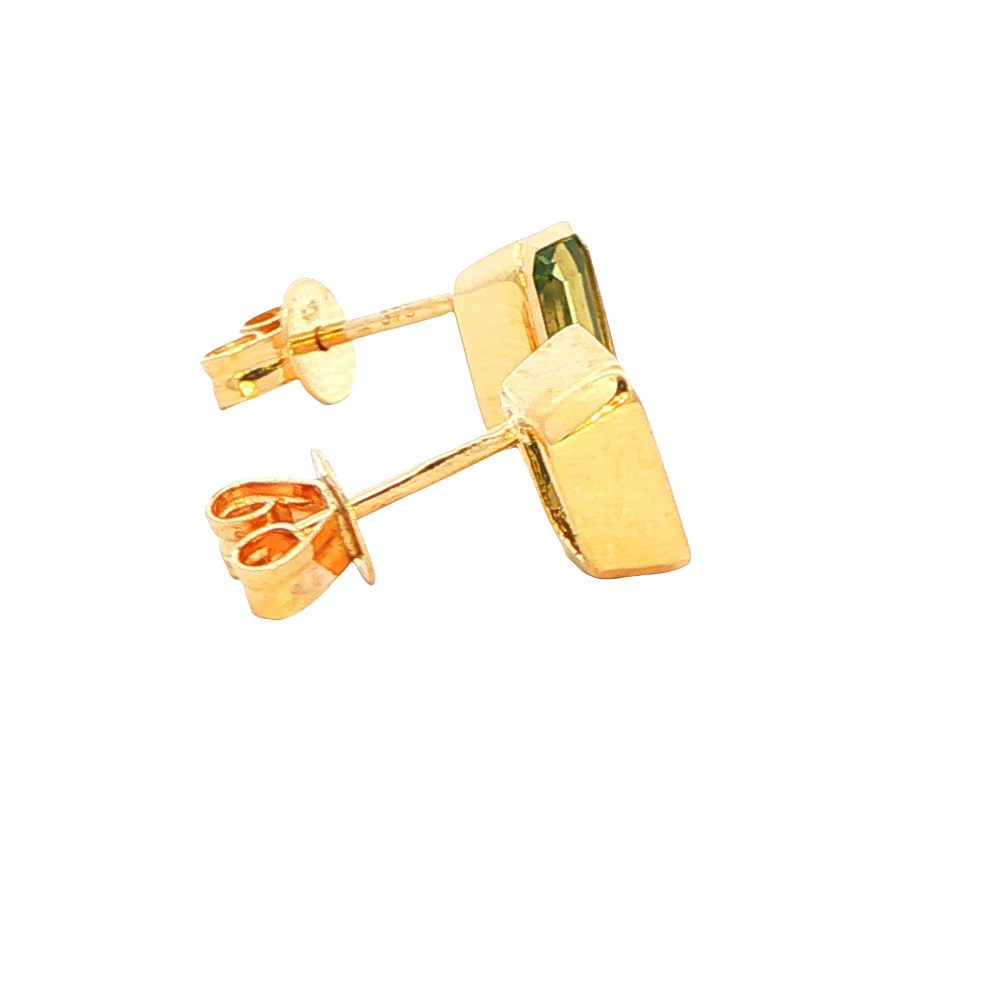 Octagonal Shaped Peridot Earrings Gardiner Brothers