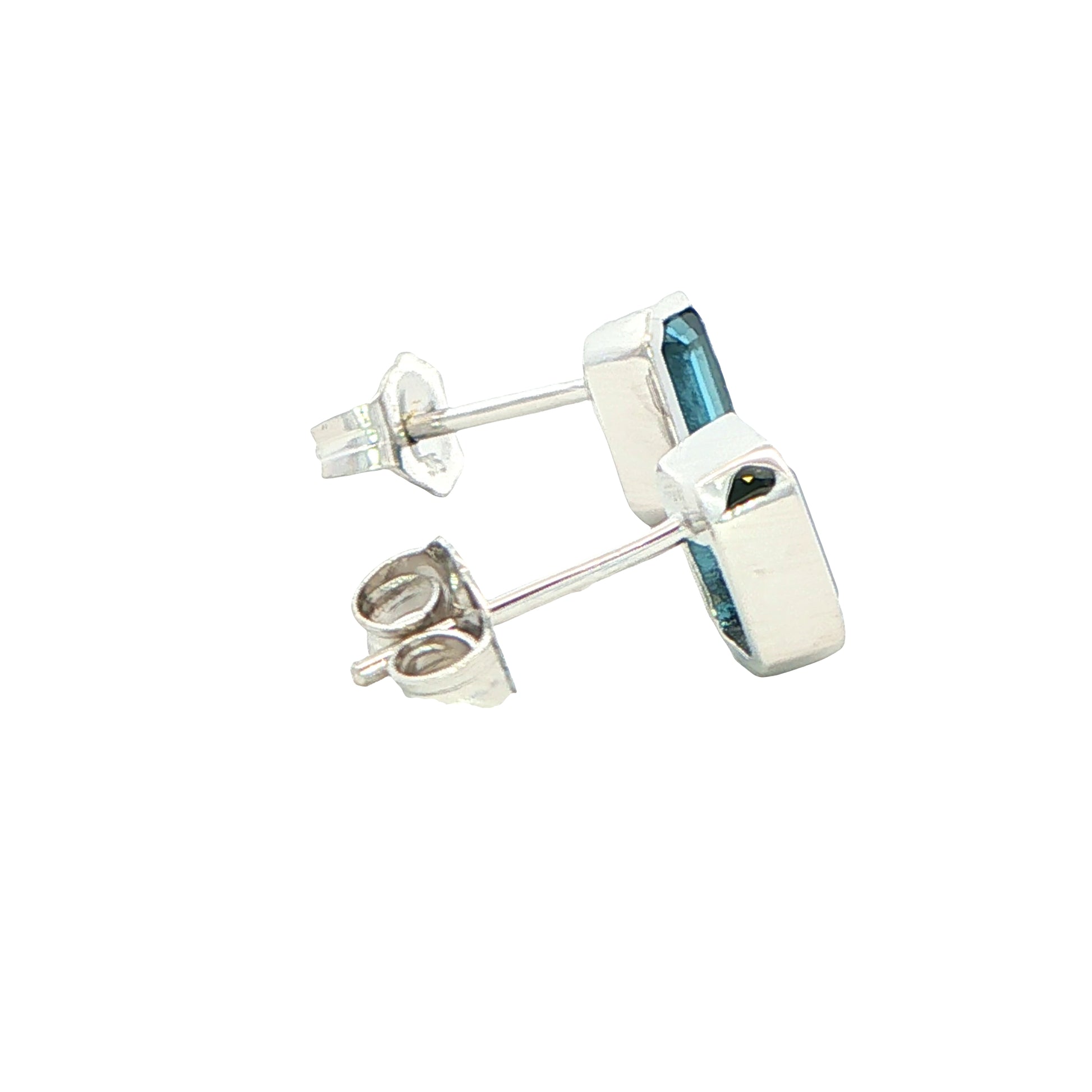 Octagonal Shaped London Blue Topaz Earrings Gardiner Brothers