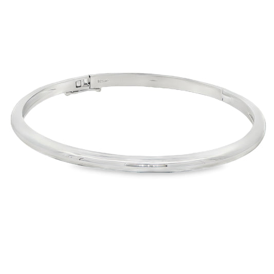 Silver 4mm Court Hinged Bangle Gardiner Brothers