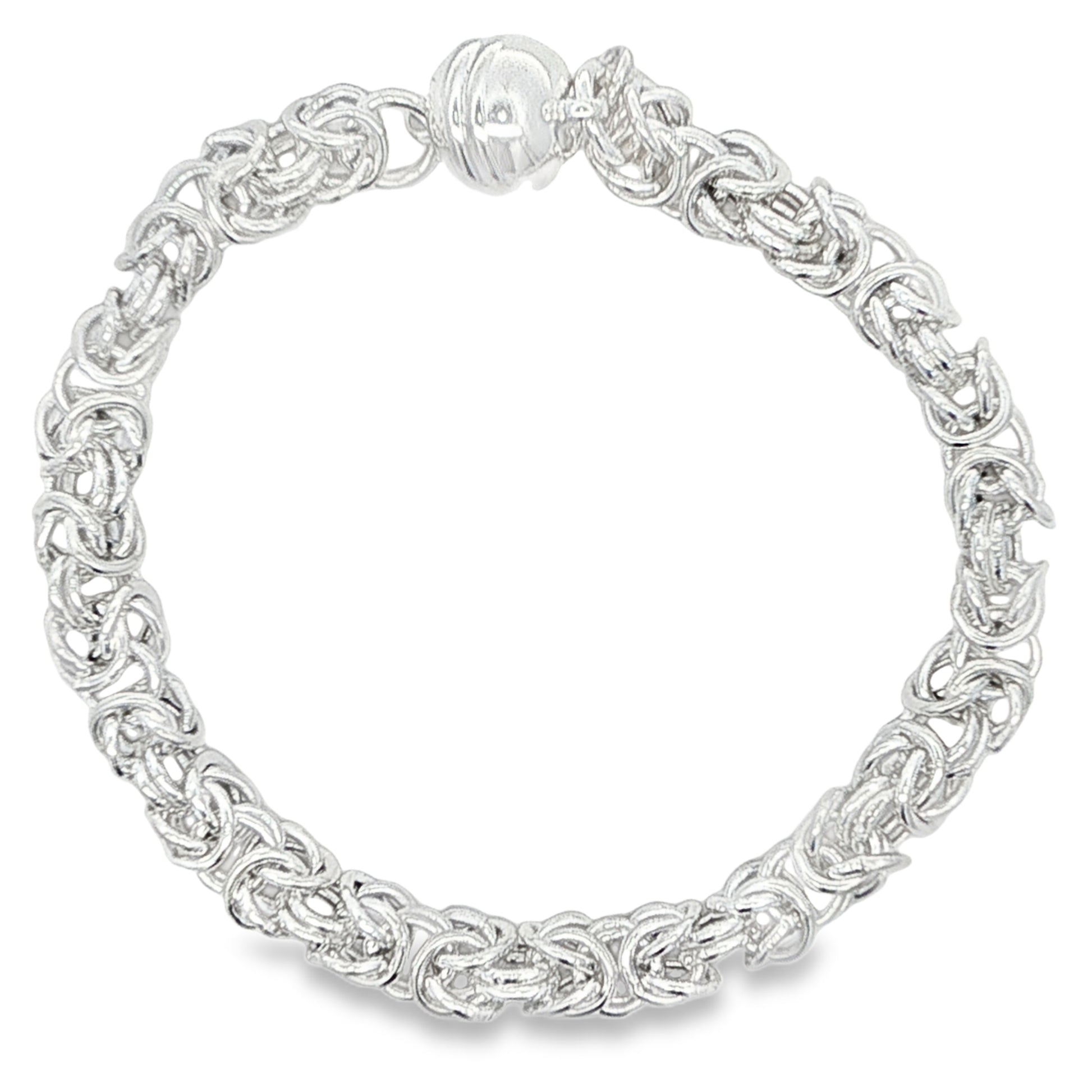 Silver Byzantine Style Magnetic Clasp Bracelet Gardiner Brothers