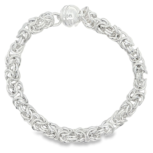 Silver Byzantine Style Magnetic Clasp Bracelet Gardiner Brothers