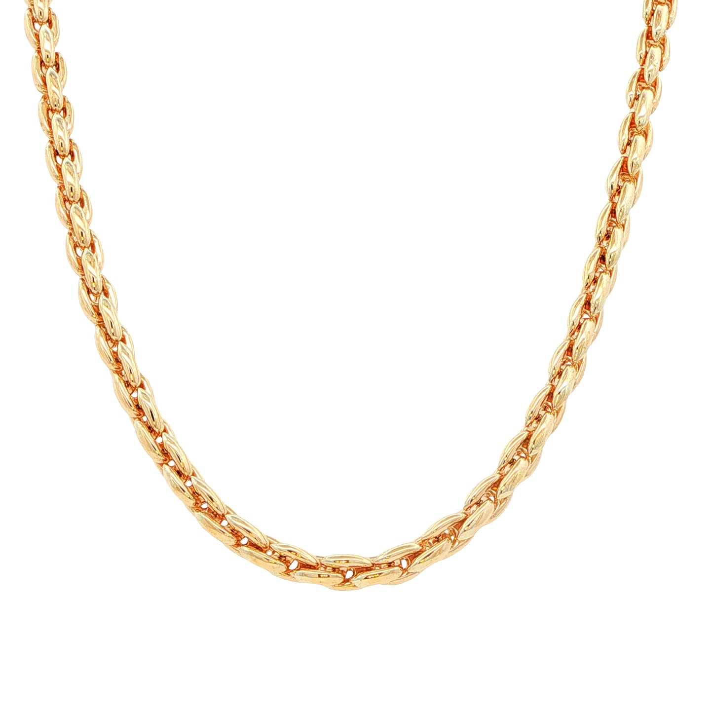 Yellow Gold Tight Oval Link Necklet Gardiner Brothers