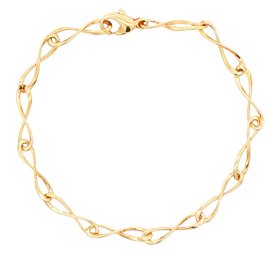 Yellow Gold Figure of 8 Bracelet Gardiner Brothers