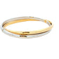 Yellow and White Gold D Shape Cross Over Bangle Gardiner Brothers