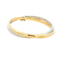 Yellow and White Gold D Shape Cross Over Bangle Gardiner Brothers