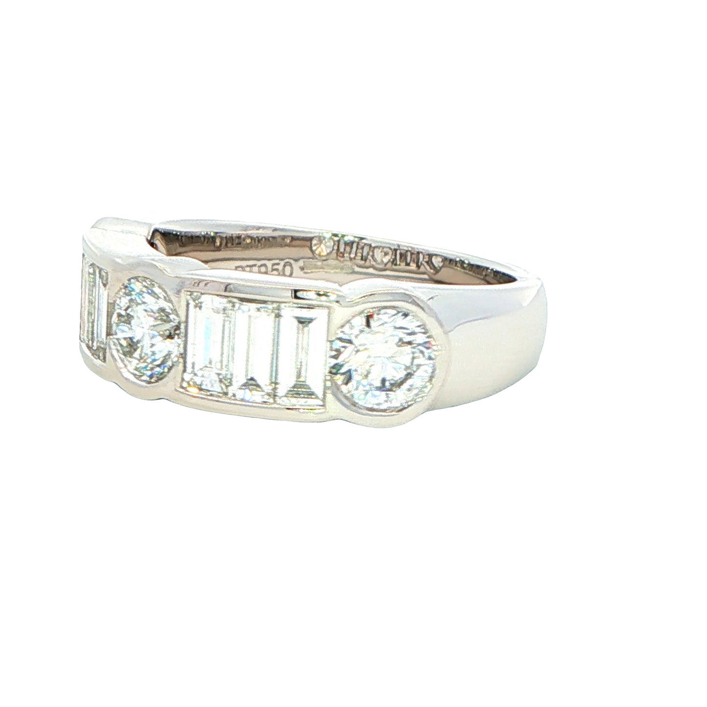 Brilliant and Baguette Cut Diamond 9 Stone Ring - 2.01cts Gardiner Brothers