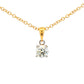 Round brilliant cut diamond solitaire pendant - 0.50cts Gardiner Brothers