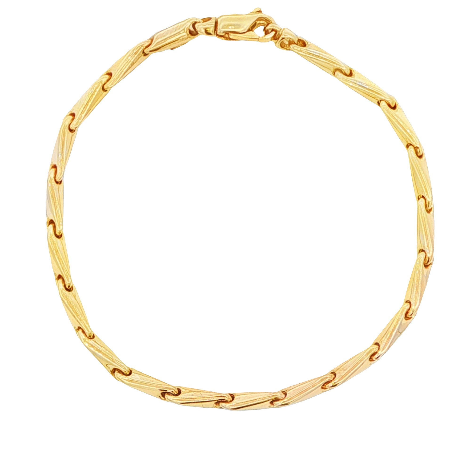 Yellow Gold 'ArrowHead' Link Bracelet Gardiner Brothers