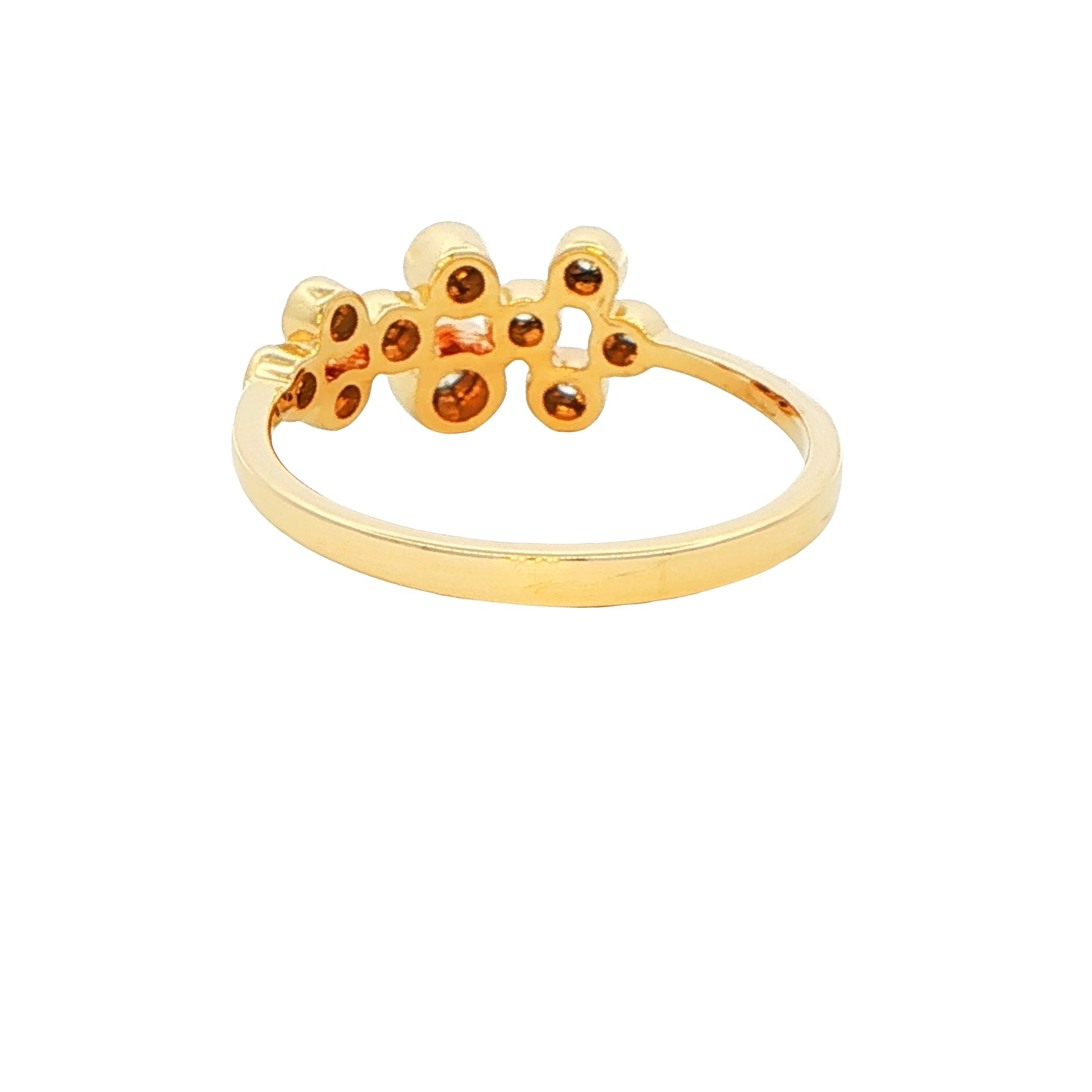 Yellow Gold Round Brilliant Cut Diamond Bubble Style Ring - 0.15cts Gardiner Brothers