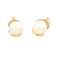 Yellow Gold Fancy Style Pearl and Diamond Earrings Gardiner Brothers