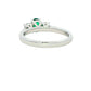Oval Emerald and Round Brilliant Cut Diamond 3 Stone Ring Gardiner Brothers