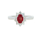Ruby and Round Brilliant Cut Diamond Cluster Ring Gardiner Brothers