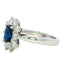 Octagonal Sapphire and round brilliant cut diamond cluster ring Gardiner Brothers