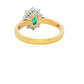Emerald AND ROUND BRILLIANT CUT DIAMOND CLUSTER STYLE RING Gardiner Brothers