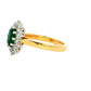 Emerald AND ROUND BRILLIANT CUT DIAMOND CLUSTER STYLE RING Gardiner Brothers
