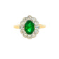 Oval emerald and Diamond Fancy Cluster Style Ring Gardiner Brothers