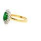 Oval emerald and Diamond Fancy Cluster Style Ring Gardiner Brothers