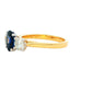 Oval Sapphire and Round Brilliant Cut Diamond 3 Stone Ring Gardiner Brothers
