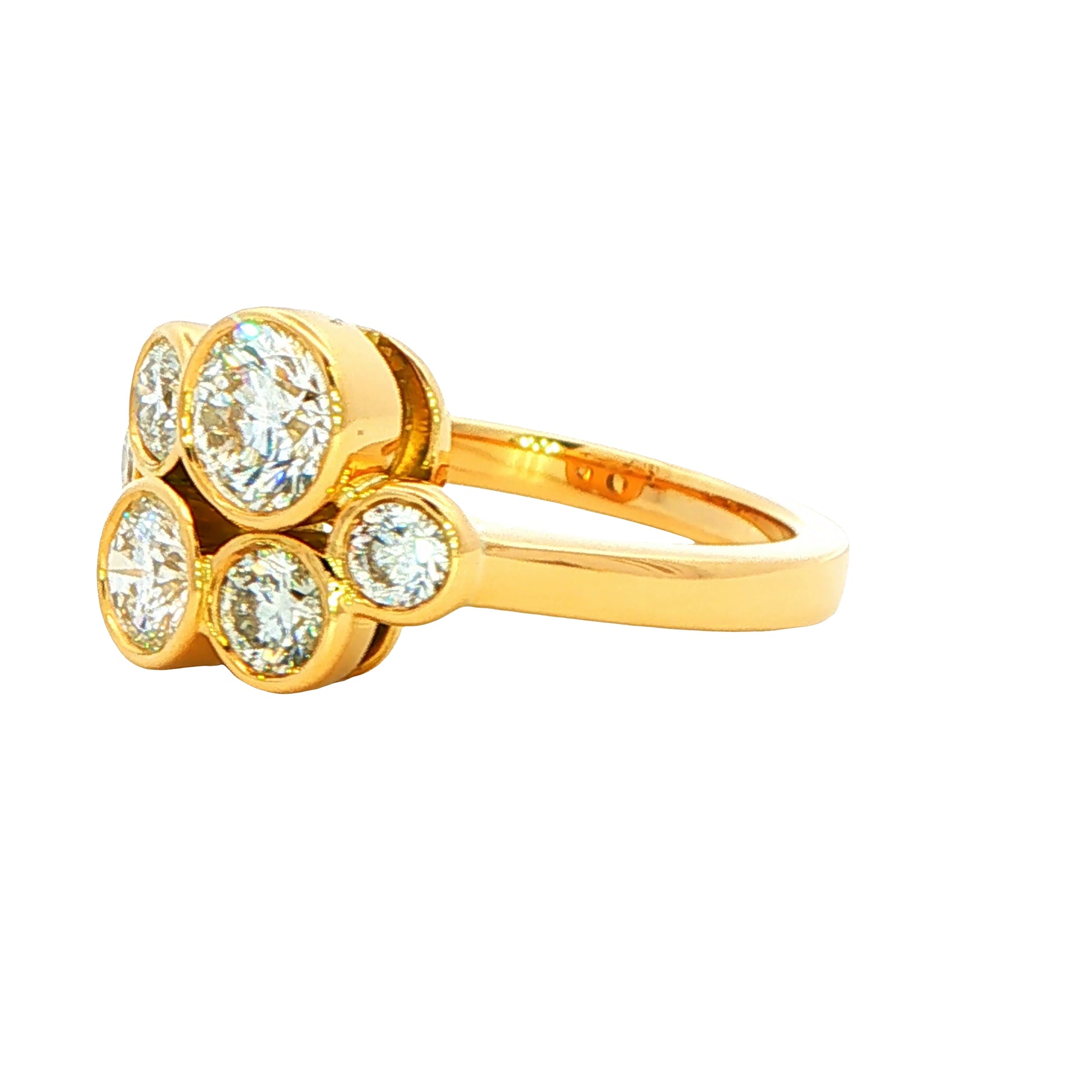 Round Brilliant Cut Diamond Bubble Style Ring - 1.82cts Gardiner Brothers