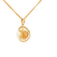 Yellow Gold Pearl and Diamond Fancy Style Pendant Gardiner Brothers