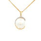 Yellow Gold Pearl and Diamond Fancy Style Pendant Gardiner Brothers