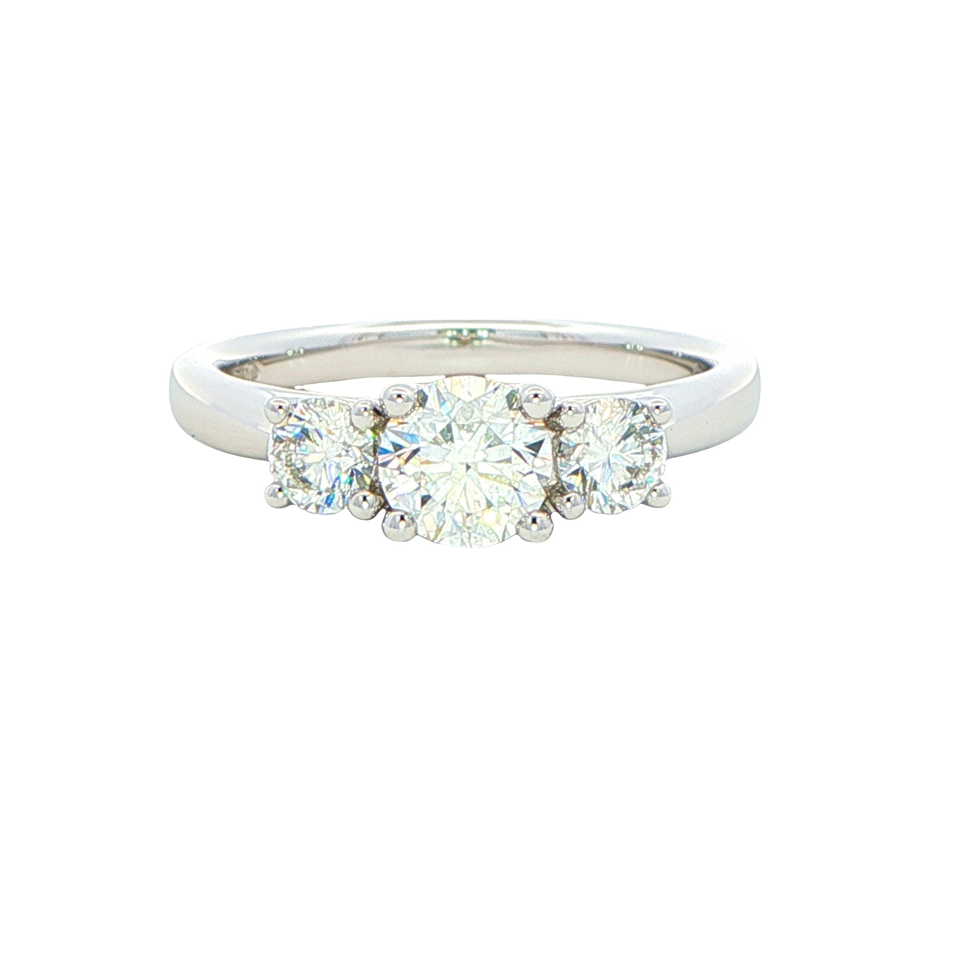 Round Brilliant cut Diamond 3 Stone Ring - 1.00cts Gardiner Brothers