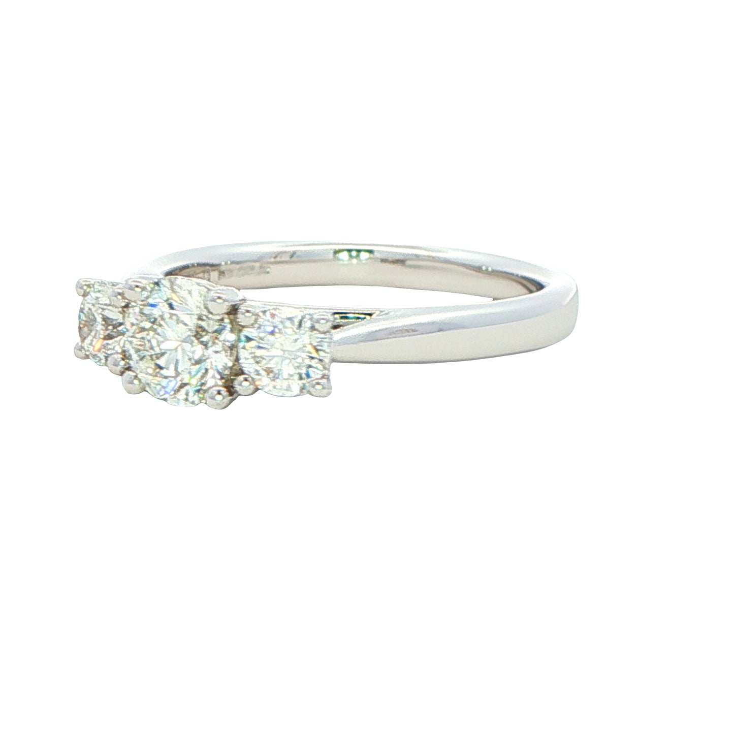 Round Brilliant cut Diamond 3 Stone Ring - 1.00cts Gardiner Brothers