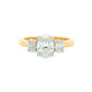 Oval shaped diamond 3 stone ring - 1.40cts Gardiner Brothers