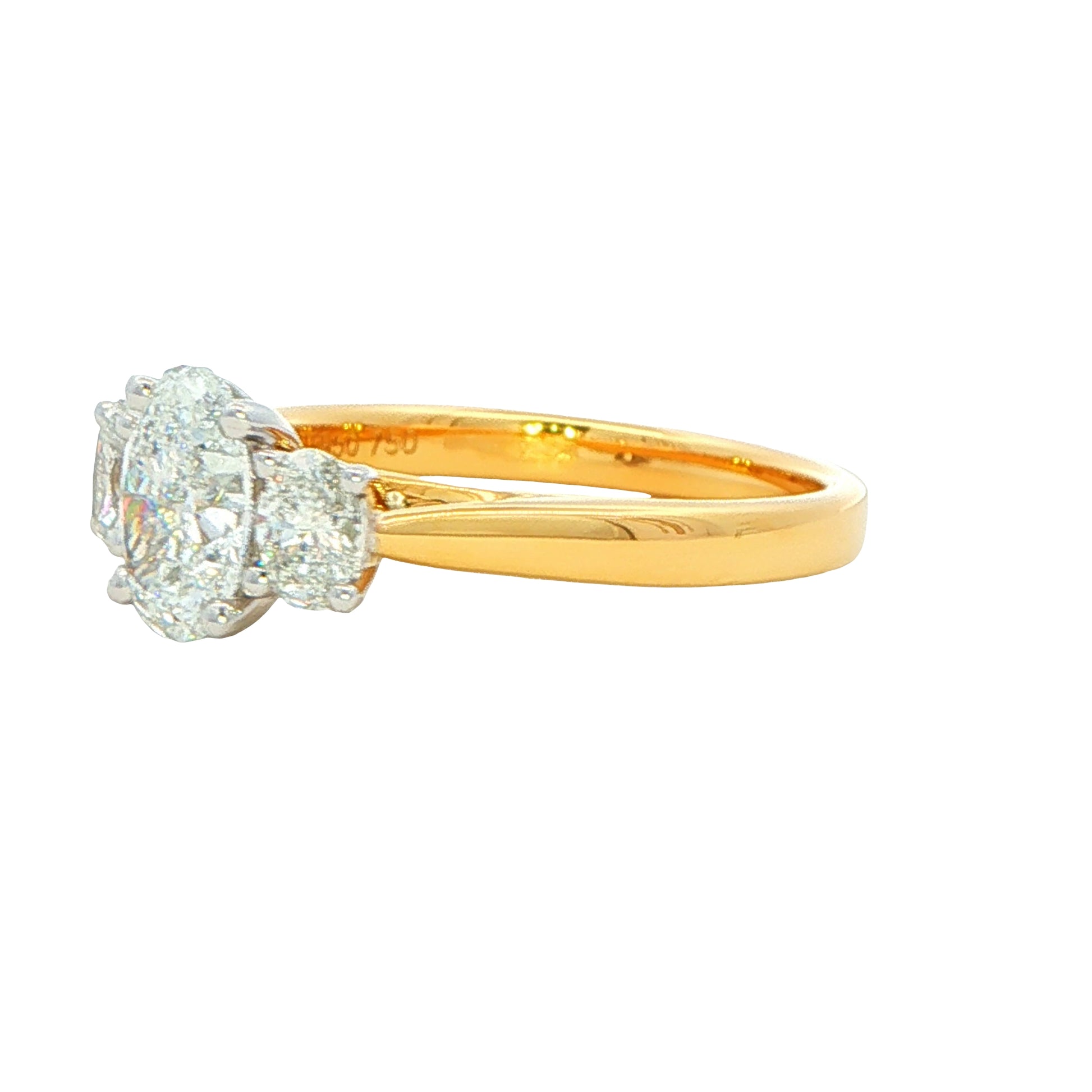 Oval shaped diamond 3 stone ring - 1.40cts Gardiner Brothers