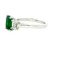 Octagonal shaped Emerald and Emerald Cut Diamond Ring Gardiner Brothers