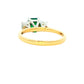 Octagonal shaped emerald and emerald cut diamond 3 stone ring Gardiner Brothers
