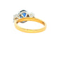 Oval shaped Sapphire and oval diamond 3 stone ring Gardiner Brothers