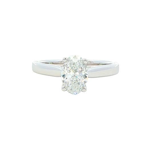 Oval Shaped Diamond Solitaire Ring - 1.00cts Gardiner Brothers