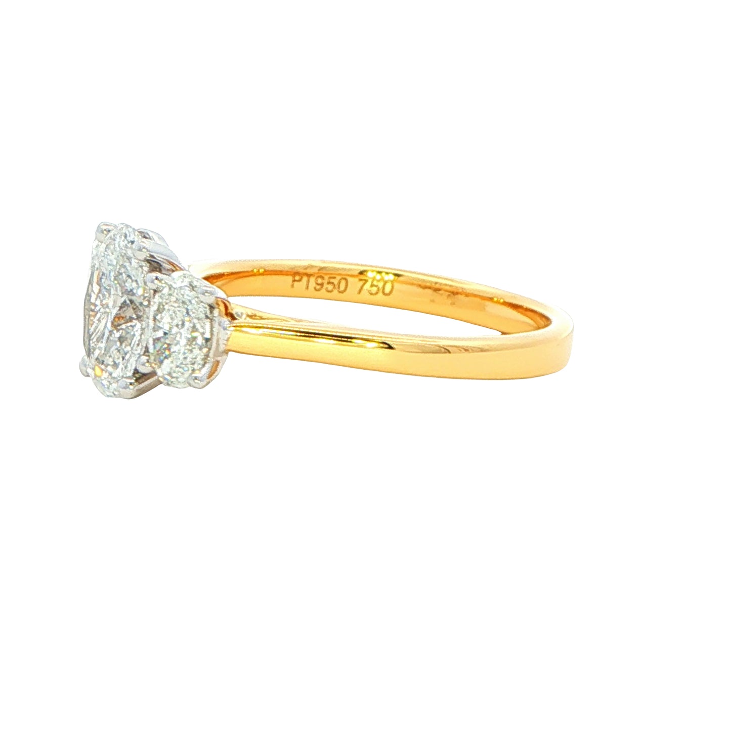 Oval shaped diamond 3 stone ring - 1.62cts Gardiner Brothers