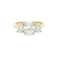 Oval shaped diamond 3 stone ring - 2.34cts Gardiner Brothers