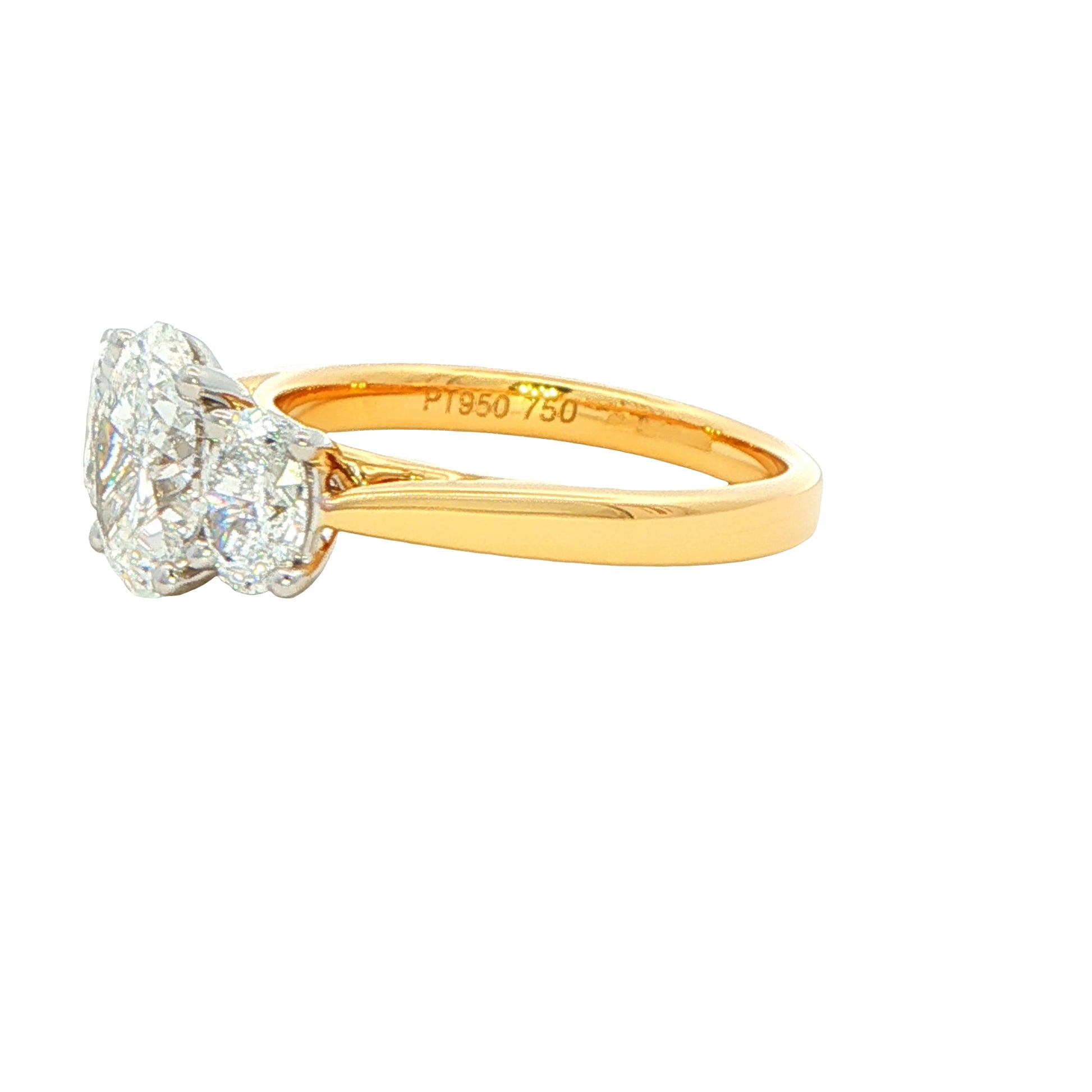 Oval shaped diamond 3 stone ring - 2.34cts Gardiner Brothers