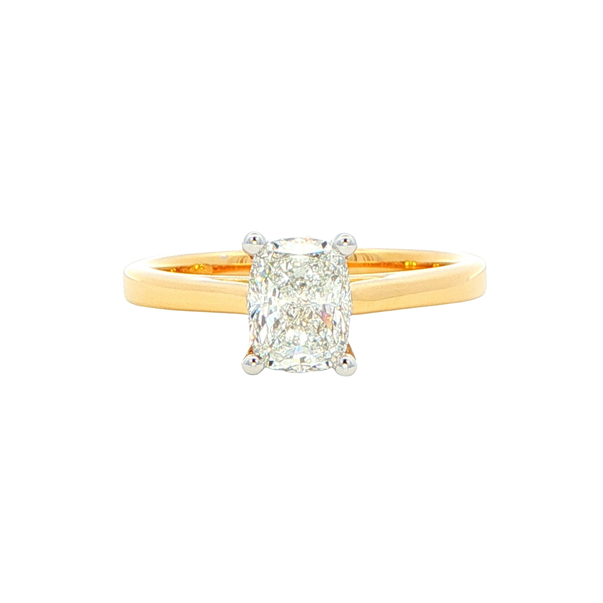 Elongated Cushion shaped diamond solitaire ring - 1.00cts Gardiner Brothers