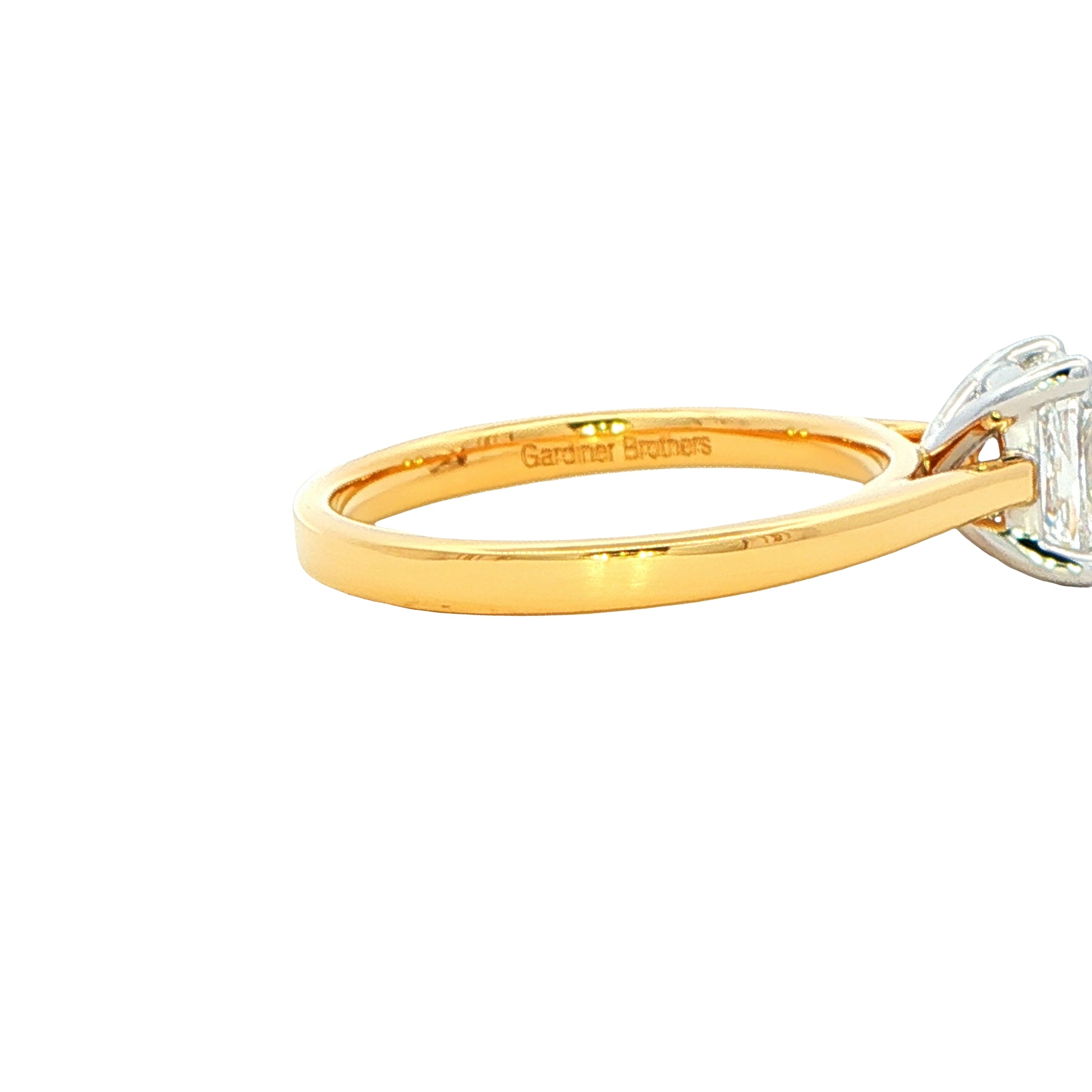 Elongated Cushion shaped diamond solitaire ring - 1.00cts Gardiner Brothers