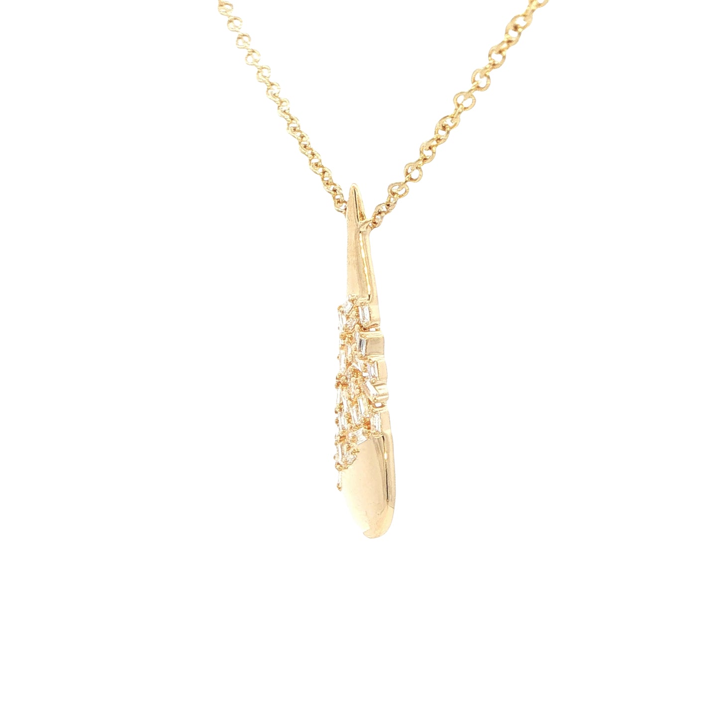 Baguette Cut Diamond Fancy Teardrop Shaped Pendant Gardiner Brothers