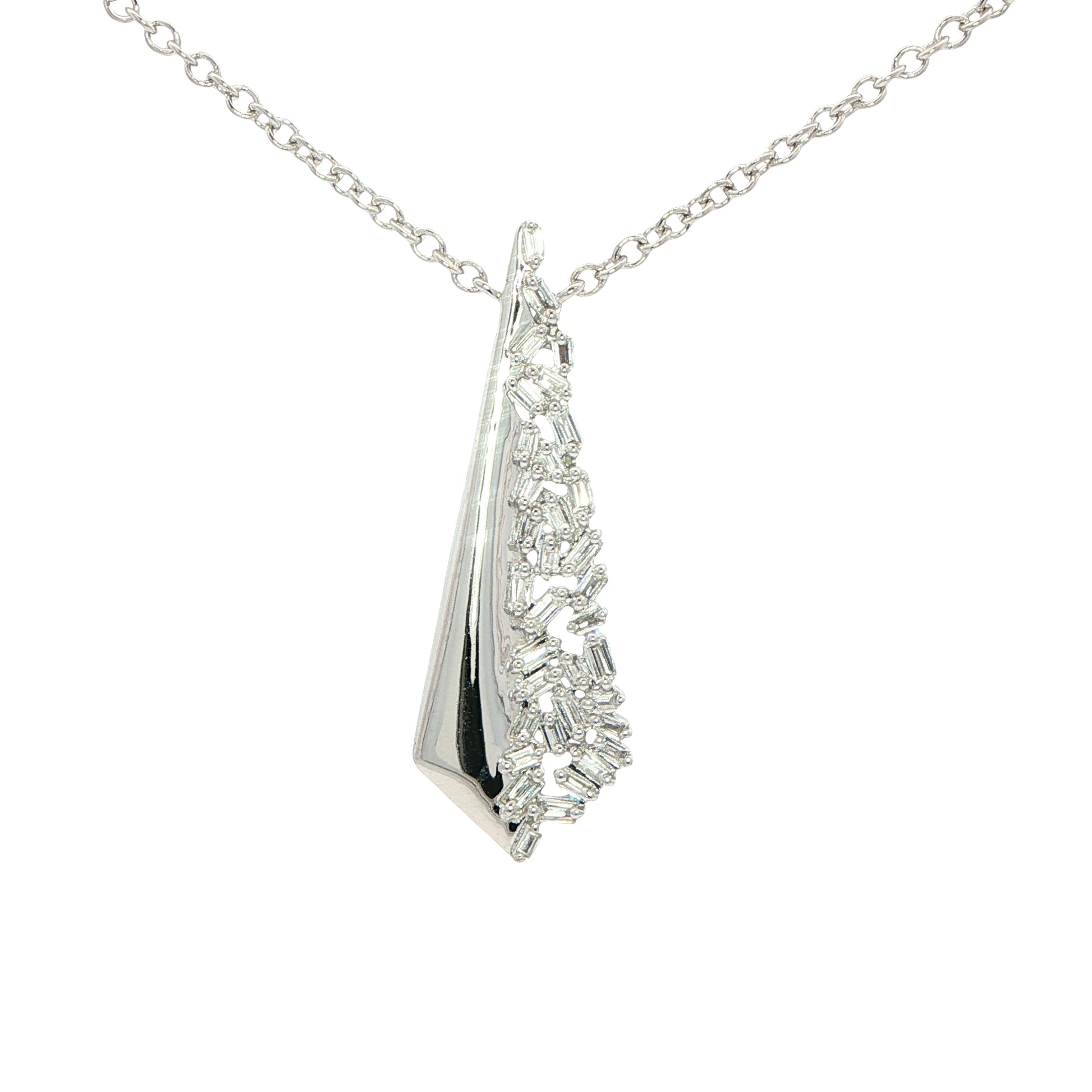 Baguette Cut Diamond Fancy Kite Shaped Pendant Gardiner Brothers