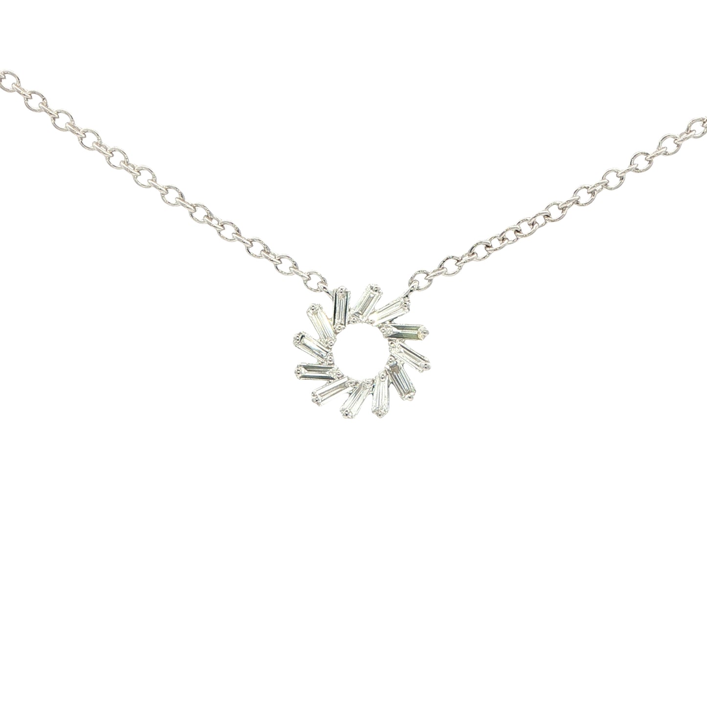 Baguette Cut Diamond Fancy Circle Pendant Gardiner Brothers