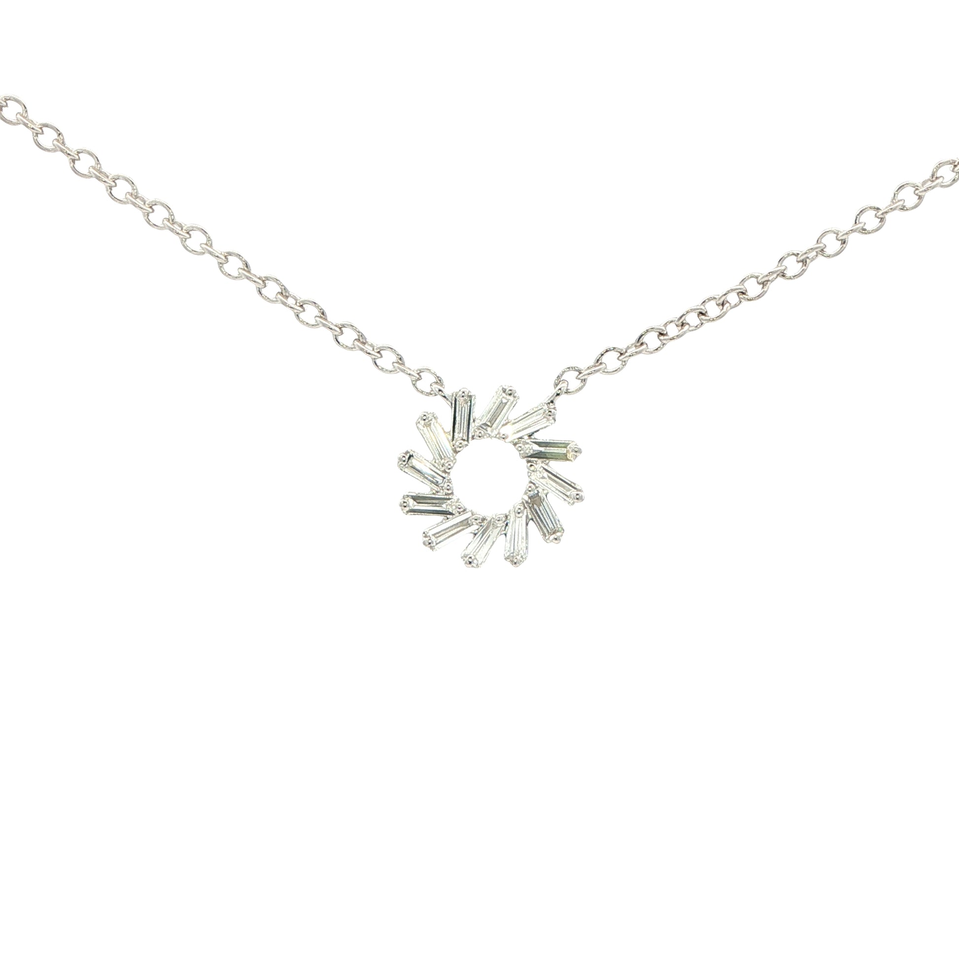 Baguette Cut Diamond Fancy Circle Pendant Gardiner Brothers