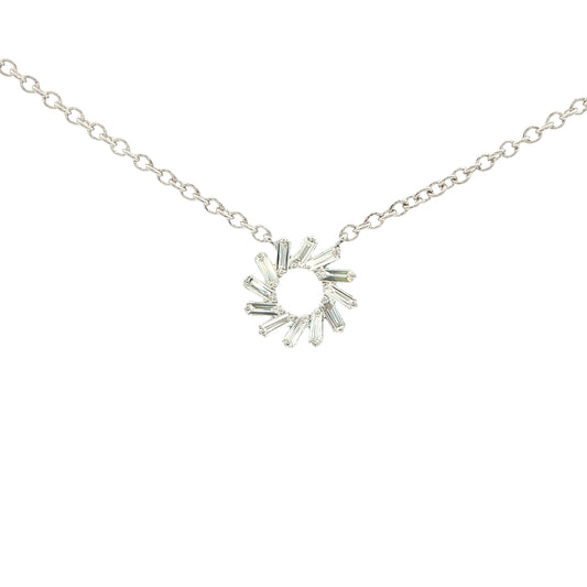 Baguette Cut Diamond Fancy Circle Pendant Gardiner Brothers