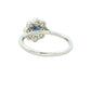 Round sapphire and round brilliant cut diamond cluster style ring Gardiner Brothers