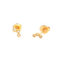 Yellow Gold 3 round brilliant cut diamond earrings Gardiner Brothers