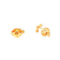 Yellow Gold 3 round brilliant cut diamond earrings Gardiner Brothers