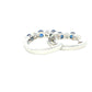 Sapphire and diamond hoop style earrings Gardiner Brothers