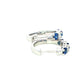Sapphire and diamond hoop style earrings Gardiner Brothers